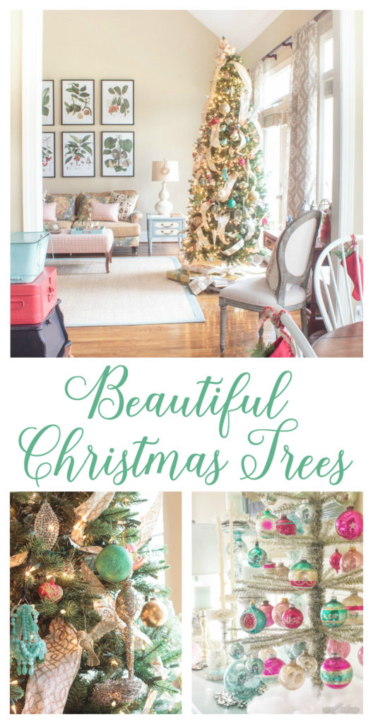 More than a dozen beautiful Christmas trees to inspire your own decorating. You'll learn how to create a themed tree and how to use family precious ornaments to decorate your own evergreen. Get ideas for handmade Christmas ornaments, Christmas tree decorating on a budget and how to switch up your tree's look year after year while still using the same ornaments.