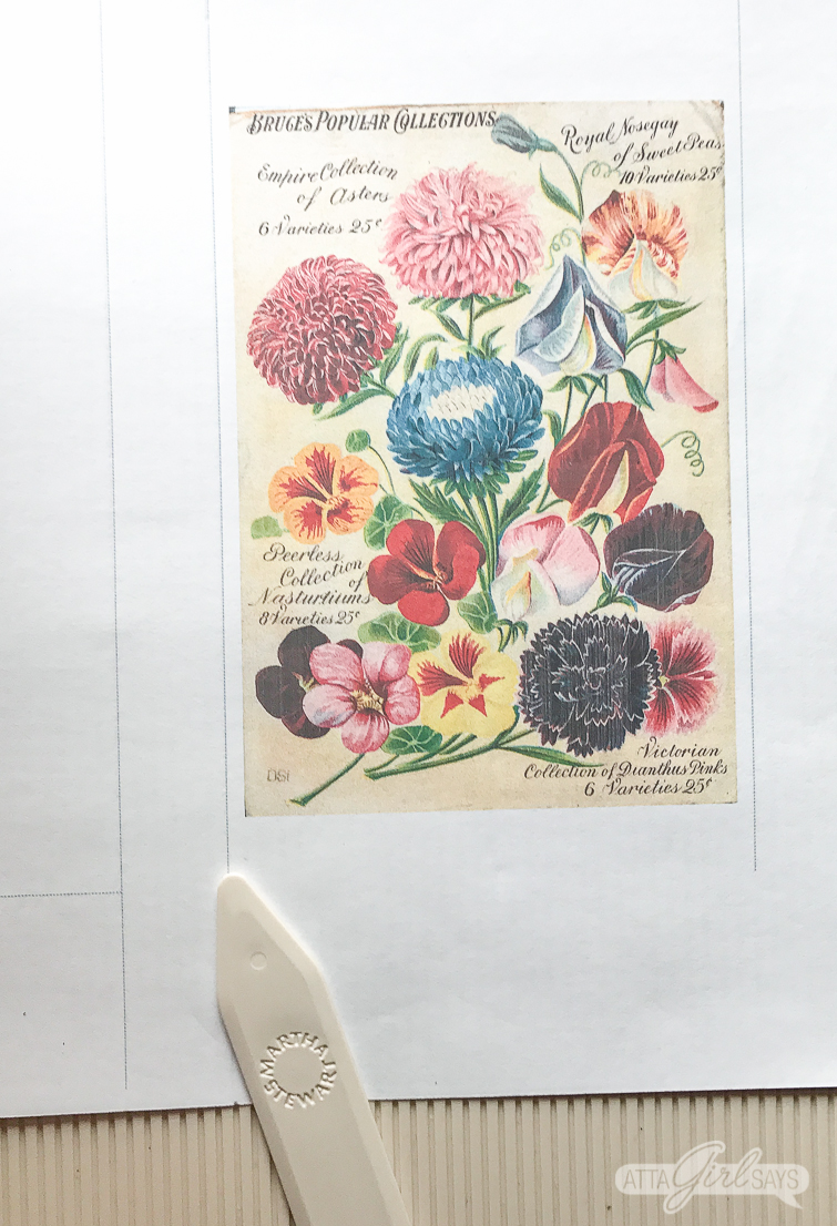 Print and make your own gardening themed party favor bags featuring artwork from vintage seed catalogs. This free collection includes lilies, tulips, daffodils, roses, hyacinths and other gorgeous spring flowers. Download all 22 designs, print them out using your &nbsp;home computer and learn step-by-step how to fold them into bags with this easy tutorial at AttaGirlSays.com. There's even a video demonstration. #springflowers #partyfavors #papercrafts #seedcatalogs #vintageflorals