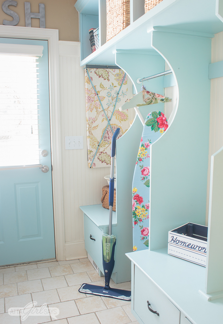 Patterned tile floors are a popular and on trend choice for kitchens, bathrooms, laundry rooms and entryways. I'm showcasing some of my favorite encaustic tiles plus sharing tips for how to clean tile floors without damaging them. #ad #ShowTheLove #BonaLaminateCleaner #cleaningtips #tilefloors #patternedtile