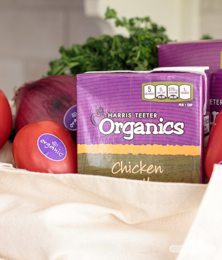 Contrary to what you might believe, organic produce and groceries aren't budget busters. Many Harris Teeter Organics products are priced below conventional, non-organic brands. #ad #HTOrangics #TeeterRecipes