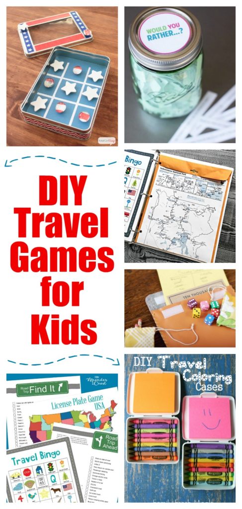 Keep kids and tweens off their screens and occupied on long summer road trips with these DIY travel games for kids. Road trip bingo, travel games, activities, printables and more. #roadtrip #kidsactivities #travelbingo #travelgames