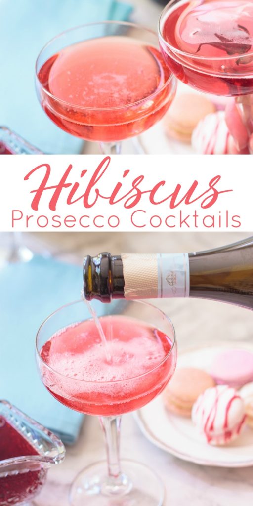 No special occasion necessary. Invite your best gal pals over for brunch and laughs and serve up these delicious pretty pink hibiscus cocktails featuring La Marca Prosecco. Learn how to make infused hibiscus vodka and hibiscus simple syrup to make recipes to make three different versions of the hibiscus Prosecco cocktail, plus ideas for throwing a fabulous brunch. #ad #CelebratorySips #CelebrateWithLaMarca