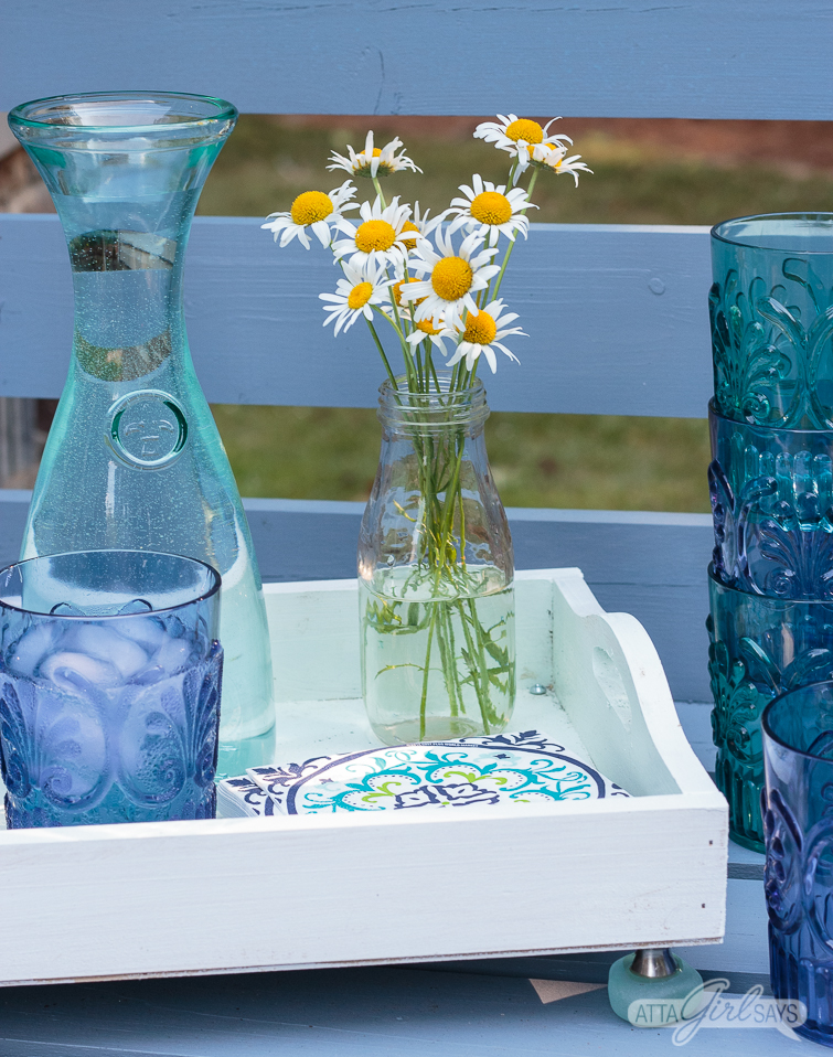 Giving your painted outdoor furniture a makeover is an easy way to refresh your patio, porch, deck and other outdoor spaces for the season. Using a paint sprayer makes the job quick and easy. You'll be so inspired when you see how we transformed worn out, weather-beaten furniture. #WagnerSprayers #paintedfurniture #outdoorfurniture #patiomakeover