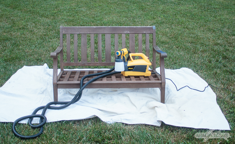 Giving your painted outdoor furniture a makeover is an easy way to refresh your patio, porch, deck and other outdoor spaces for the season. Using a paint sprayer makes the job quick and easy. You'll be so inspired when you see how we transformed worn out, weather-beaten furniture. #WagnerSprayers #paintedfurniture #outdoorfurniture #patiomakeover
