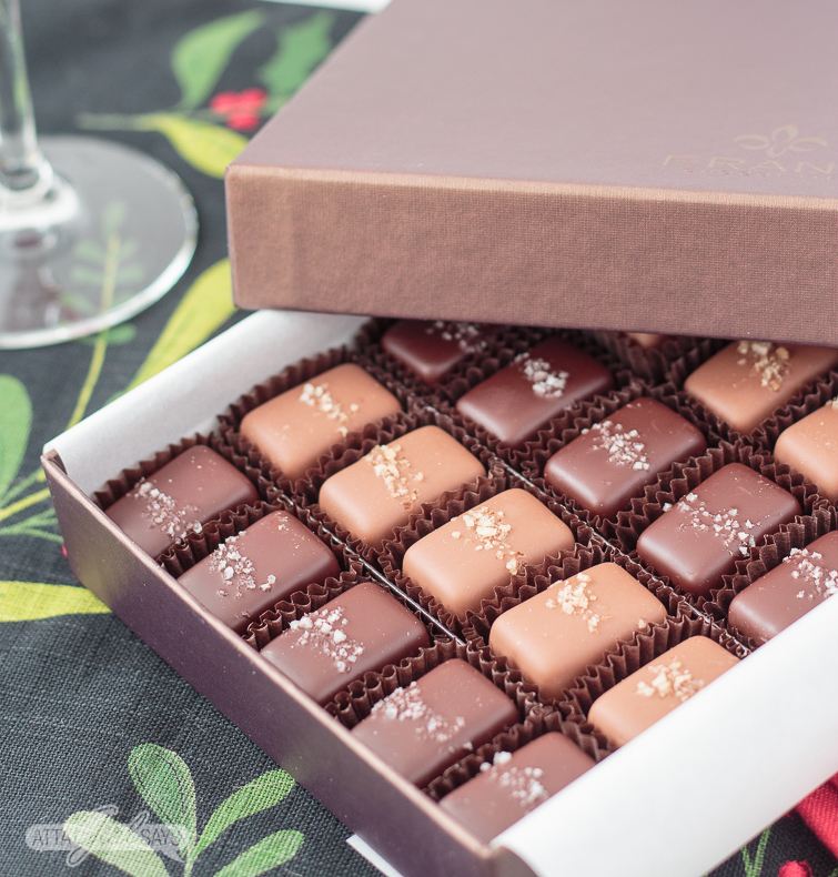 box of salted chocolate caramels