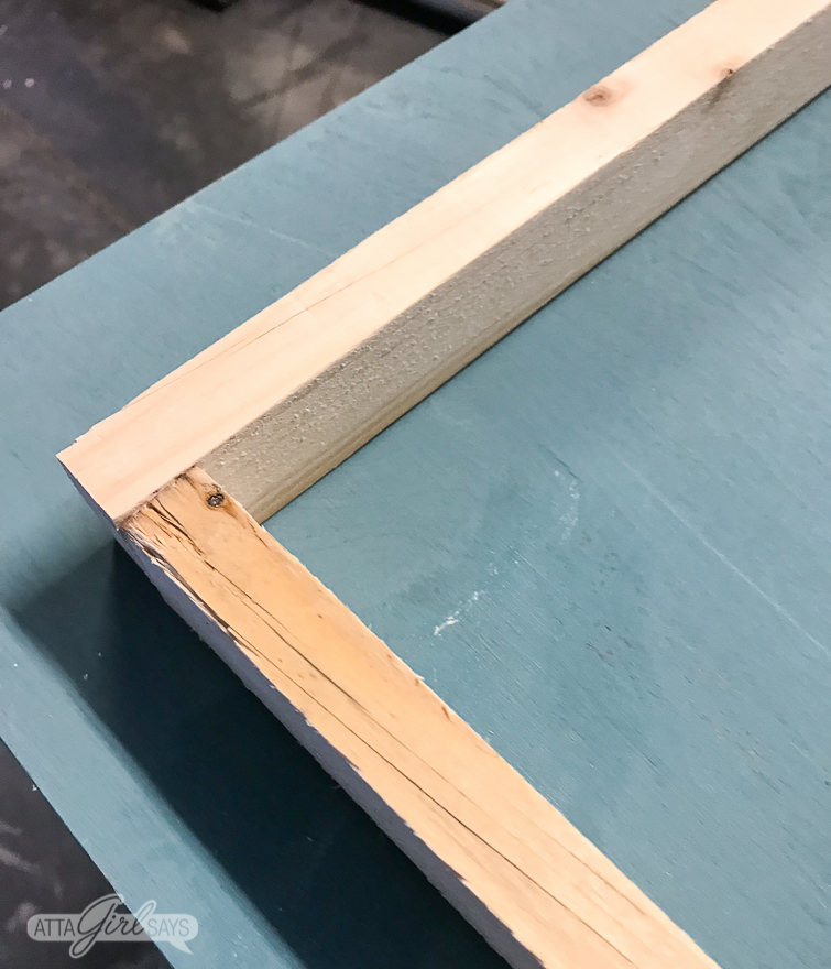 creating a frame using wooden furring strips
