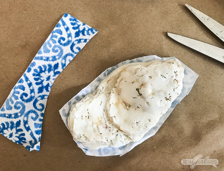 making chinoiserie oyster shells