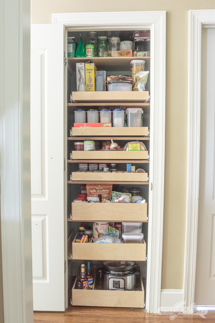 pantry organization ideas using Shelf Genie Glide-Out shelving system