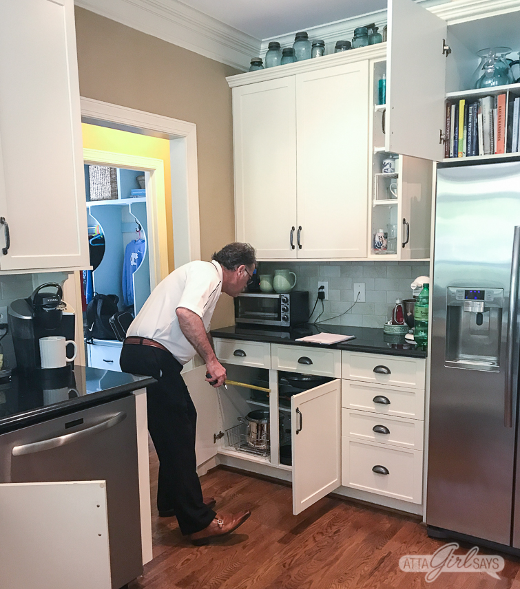 measuring for Shelf Genie kitchen and pantry organization