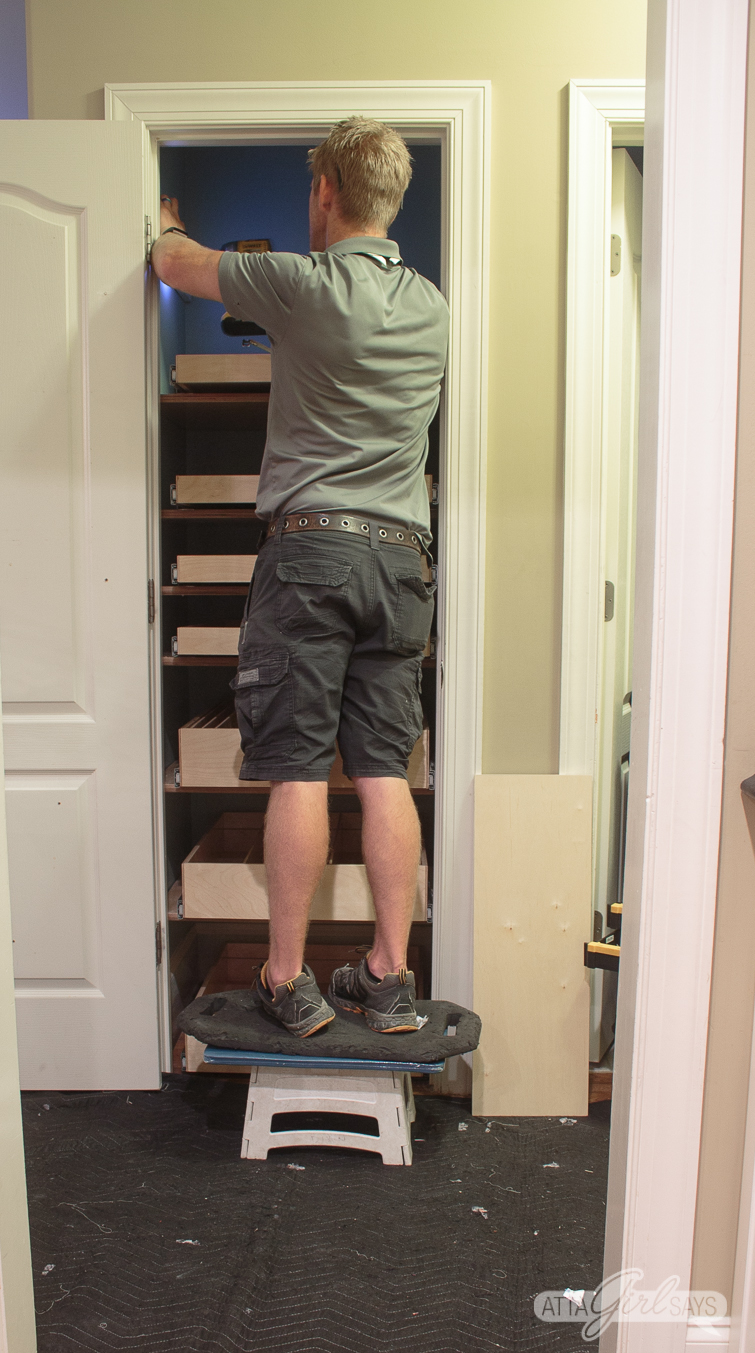 installing ShelfGenie in a small pantry