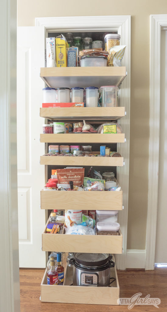 how to organize a pantry with deep shelves