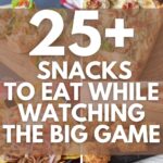 collage with text overlay of Super Bowl snack recipes