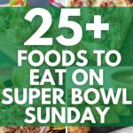 collage with text overlay of Super Bowl snack recipes