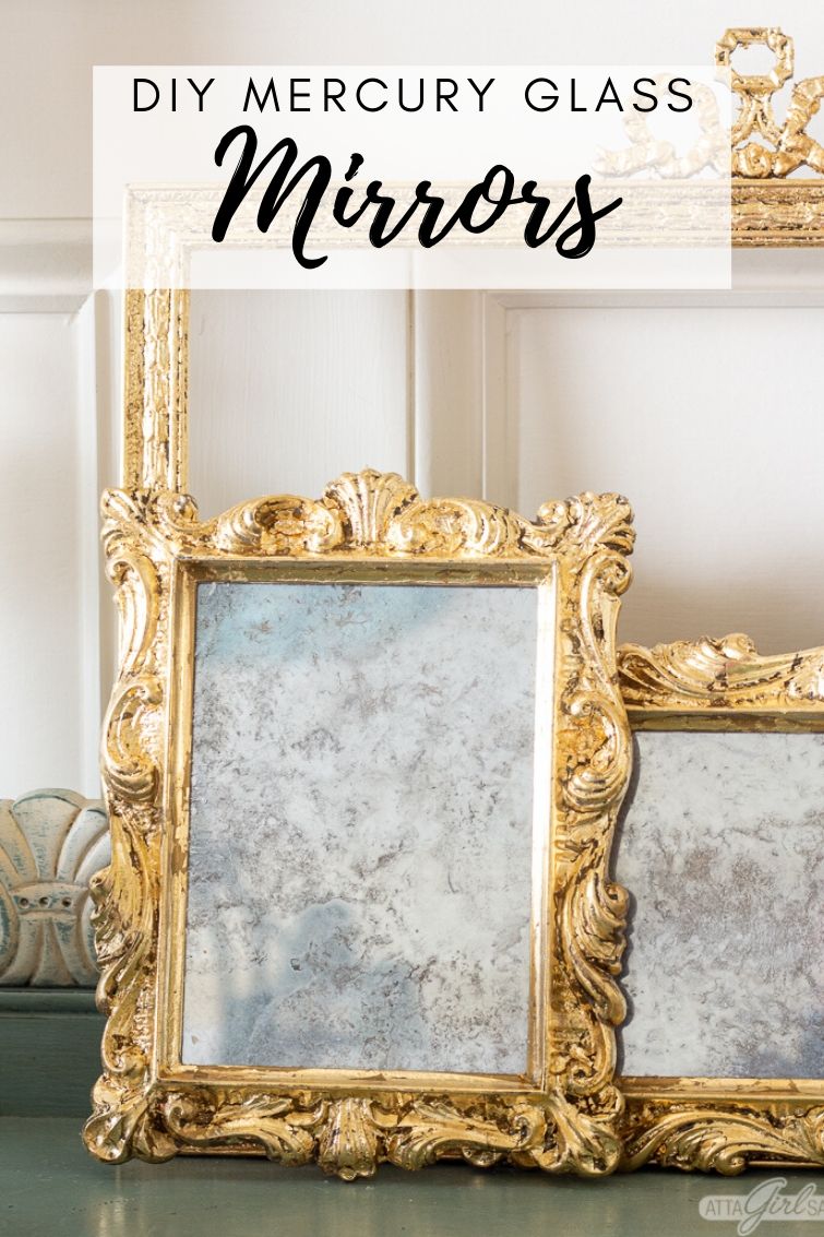 DIY Mercury Glass Gilded Mirror Made from Old Photo Frames