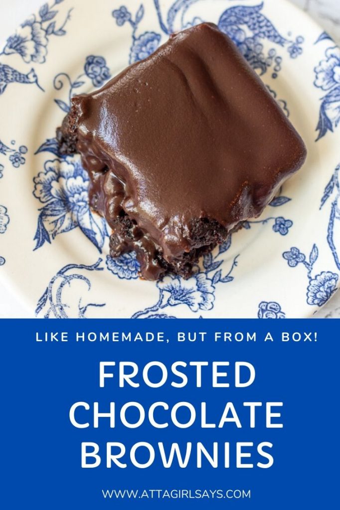 gooey chocolate brownie with homemade chocolate icing