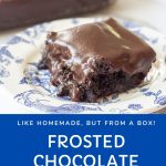 gooey chocolate brownie with homemade chocolate icing