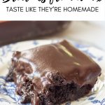 gooey chocolate brownie with homemade chocolate icing