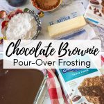 collage photo showing how to make moist iced chocolate brownies from a mix