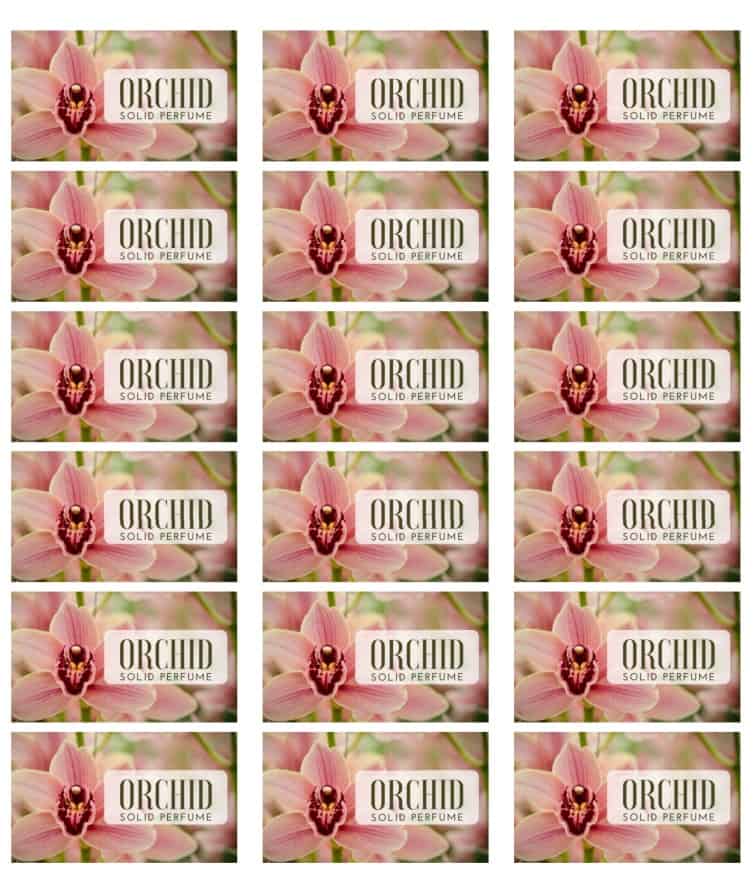 rectangular solid perfume labels