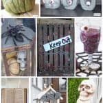 collage of inexpensive Halloween decorations