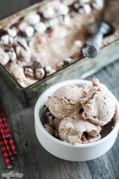 bowl of hot chocolate ice cream