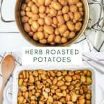 collage photo of oven roasted potatoes