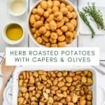 collage photo of oven roasted potatoes