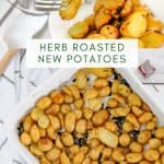 collage photo of oven roasted potatoes