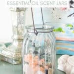glass jar filled with scented dried botanicals