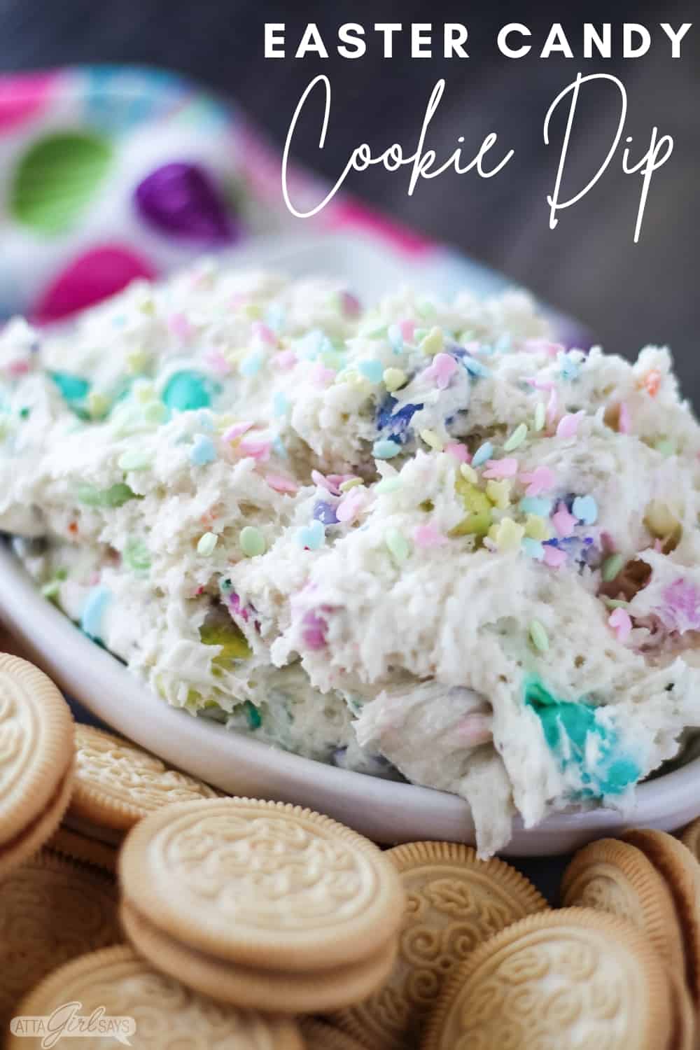 bowl of Easter cookie dip
