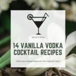 vanilla beans and flower with a text overlay