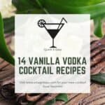 vanilla beans and flower with a text overlay