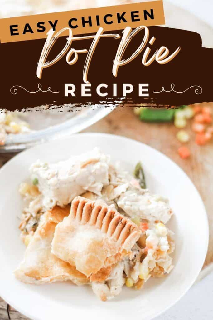 slice of chicken and vegetable pot pie