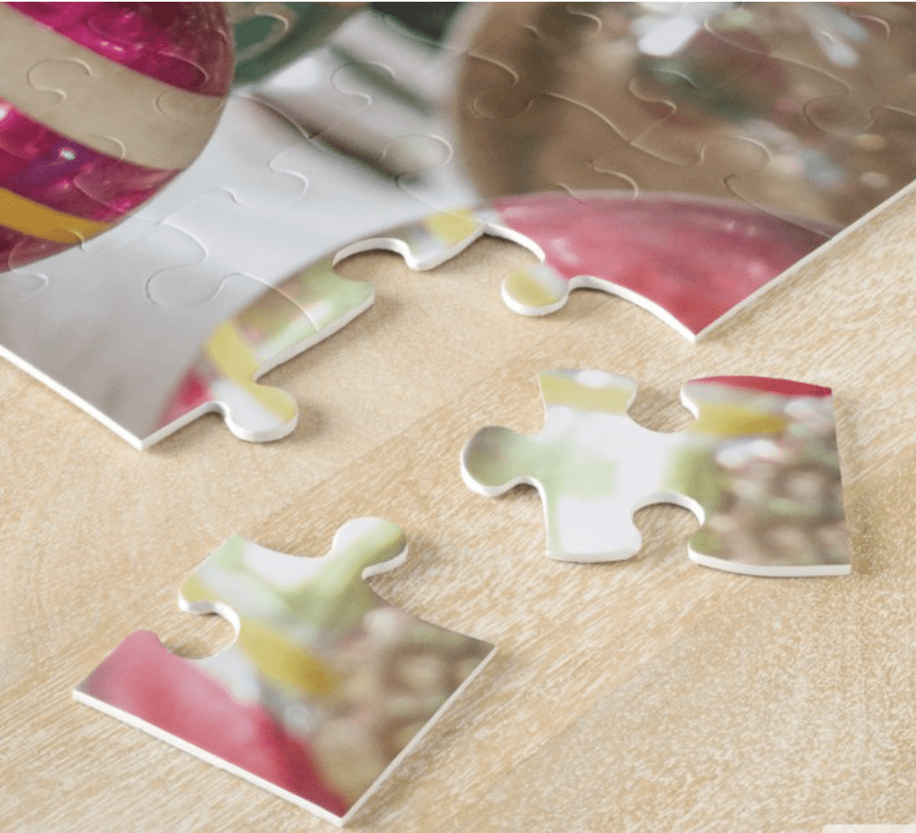 closeup of puzzle pieces