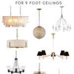 collage of chandeliers for 9 foot ceilings