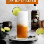 dry ice dark and stormy docktail