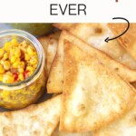 homemade tortilla chips with salsa