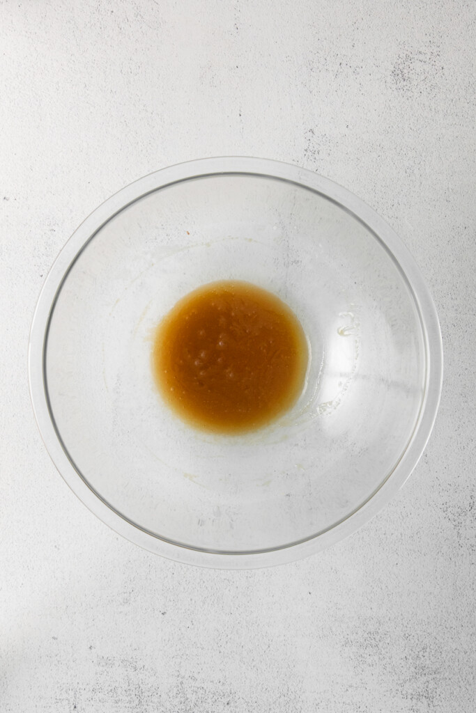 butter, vanilla and brown sugar in a bowl