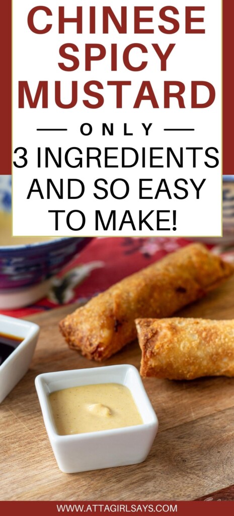 fried eggrolls with spicy mustard